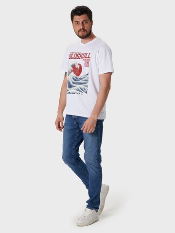 Oldskull Shirt 'Asian Big W' in Wit