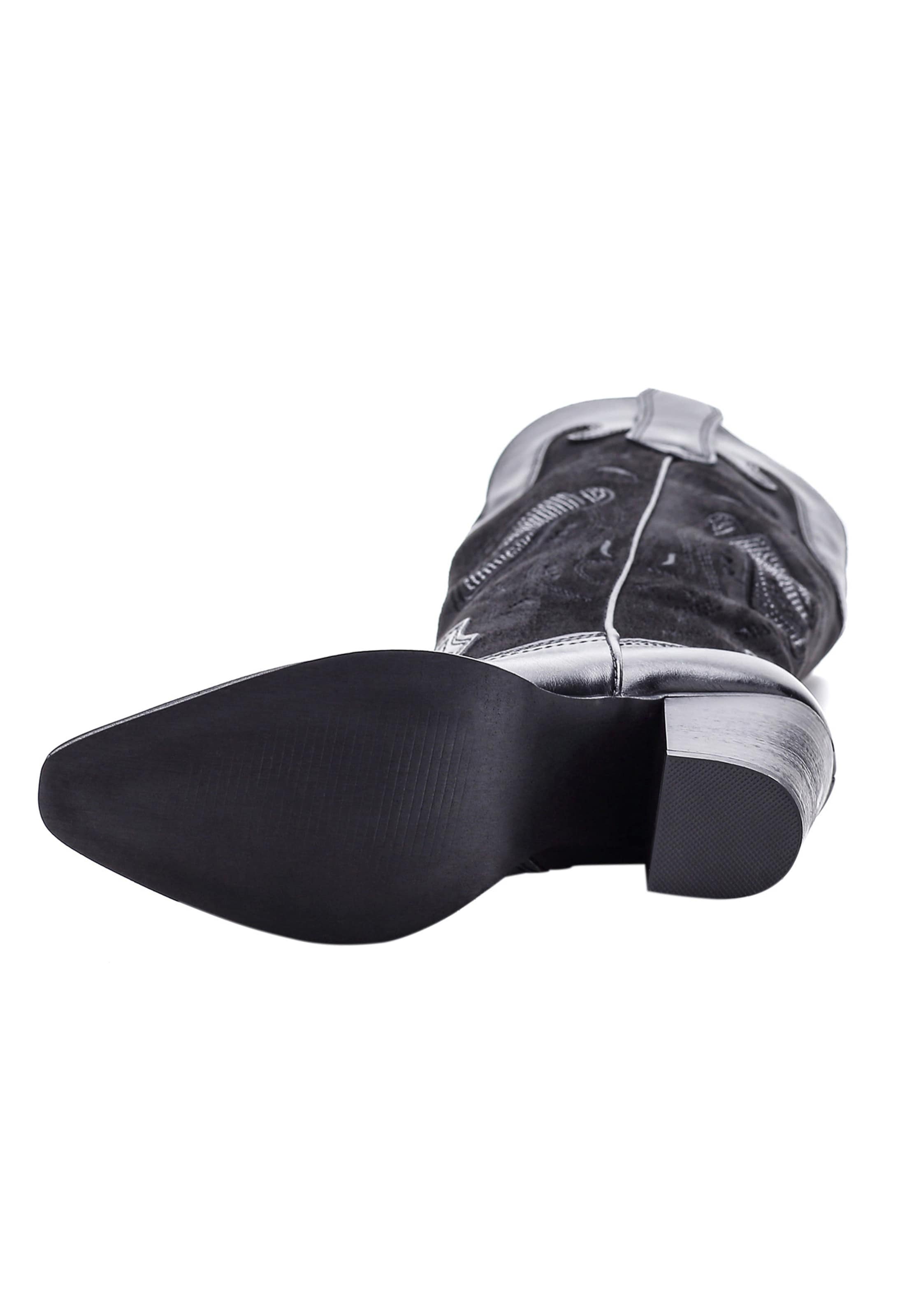 Elara Cowboy boot in Black