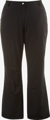 Ulla Popken Outdoor Pants in Black: front