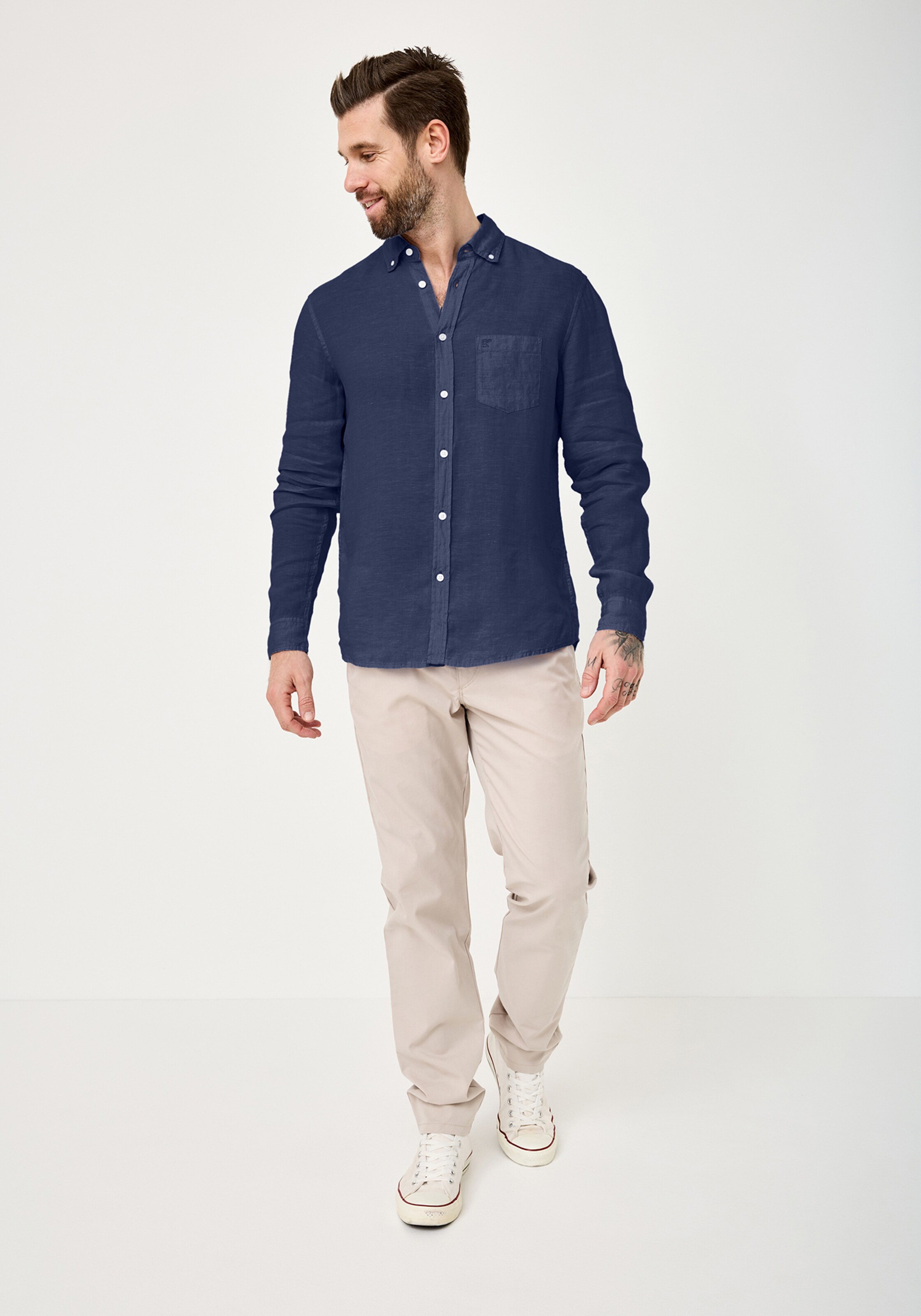 REDPOINT Regular Fit Hemd in Blau