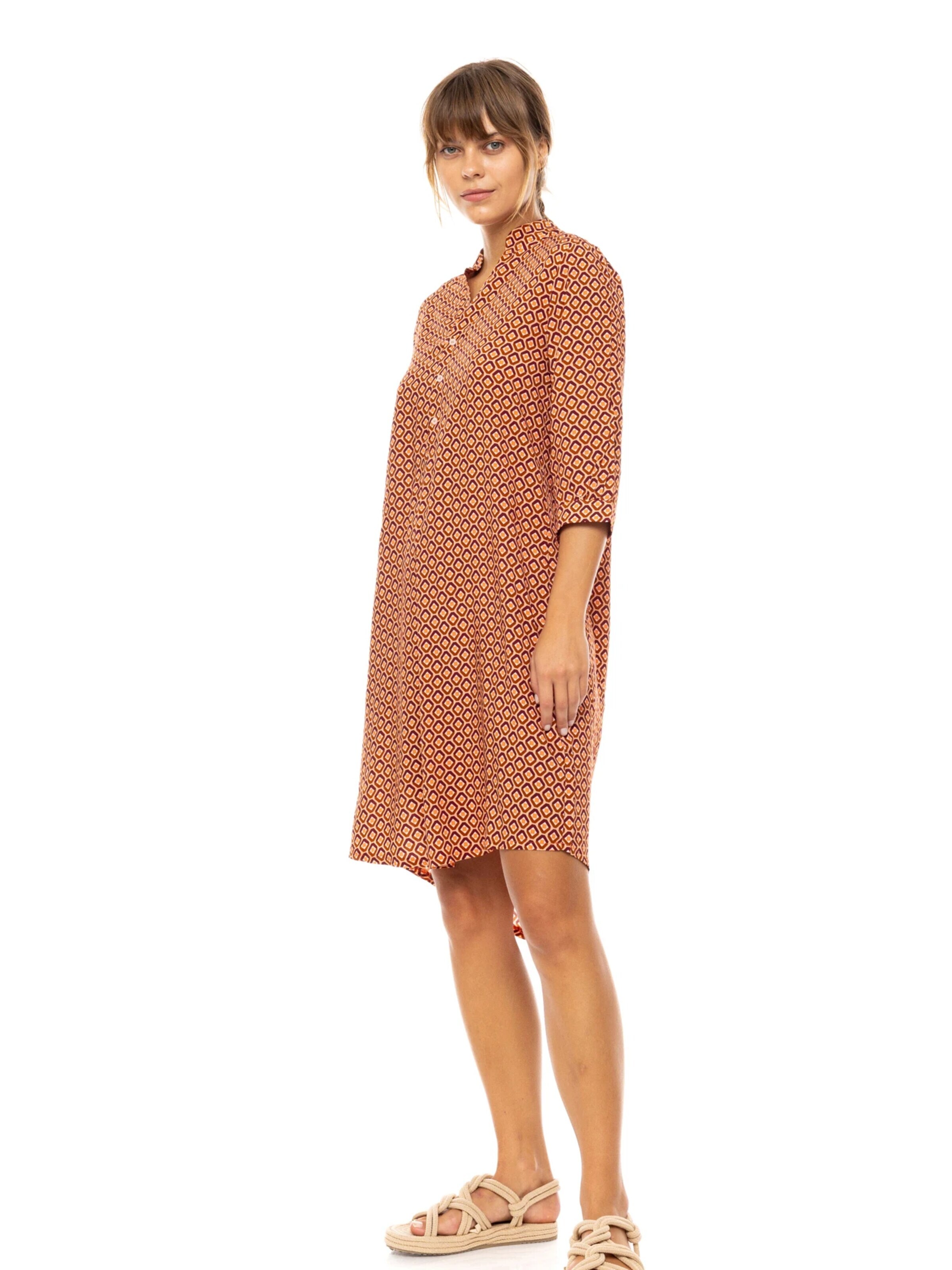 Pink Label - Vestido de verano 'BEACHWEAR PRISM GEO' en marrón