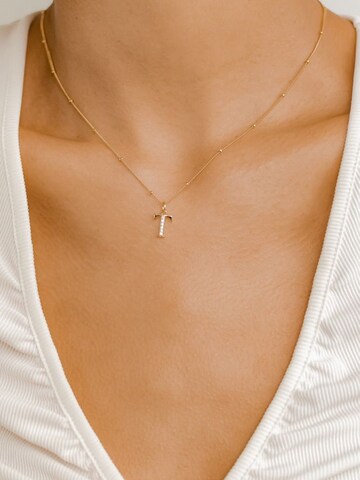 Chaîne 'Letter T' Hey Happiness en or