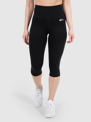 Smilodox Skinny Workout Pants 'Advanced Affectionate' in Black: front