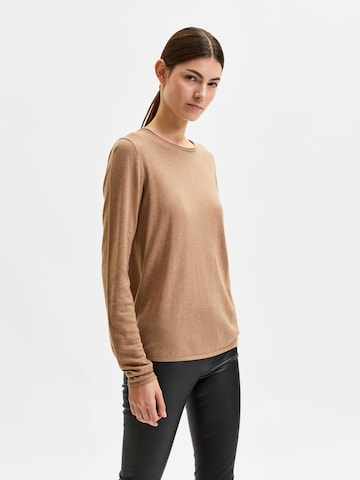 SELECTED FEMME Sweater 'LYDIA' in Brown