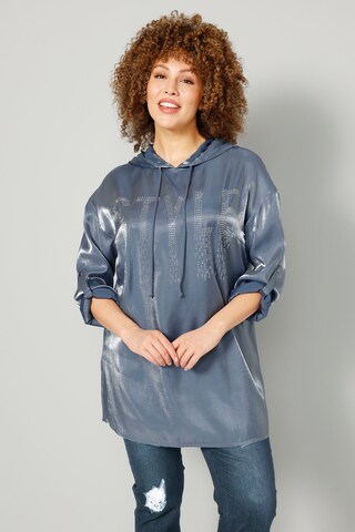 MIAMODA Blouse in Blue: front