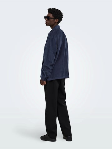 Only & Sons Comfort fit Button Up Shirt 'ONSSIMON' in Blue