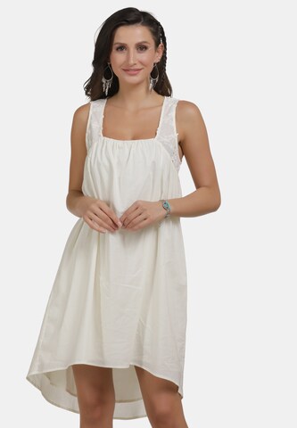usha FESTIVAL Summer Dress in White: front