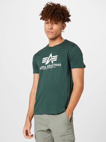 ALPHA INDUSTRIES Shirt in Green: front