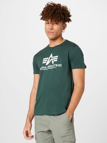 Tricou de la ALPHA INDUSTRIES pe verde: față