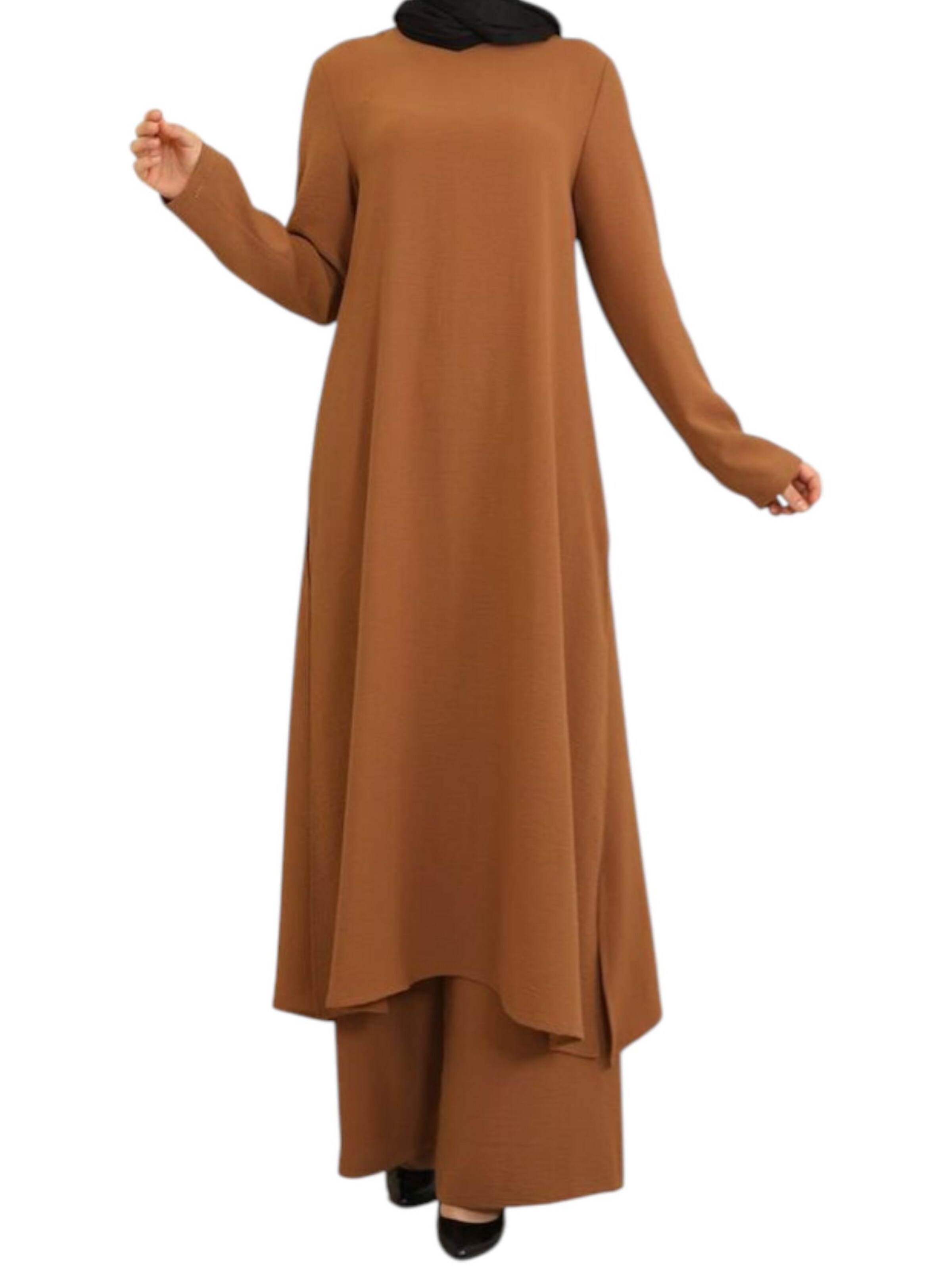 fashionshowcase Buksedragt 'Modest ECE-Set' i brun
