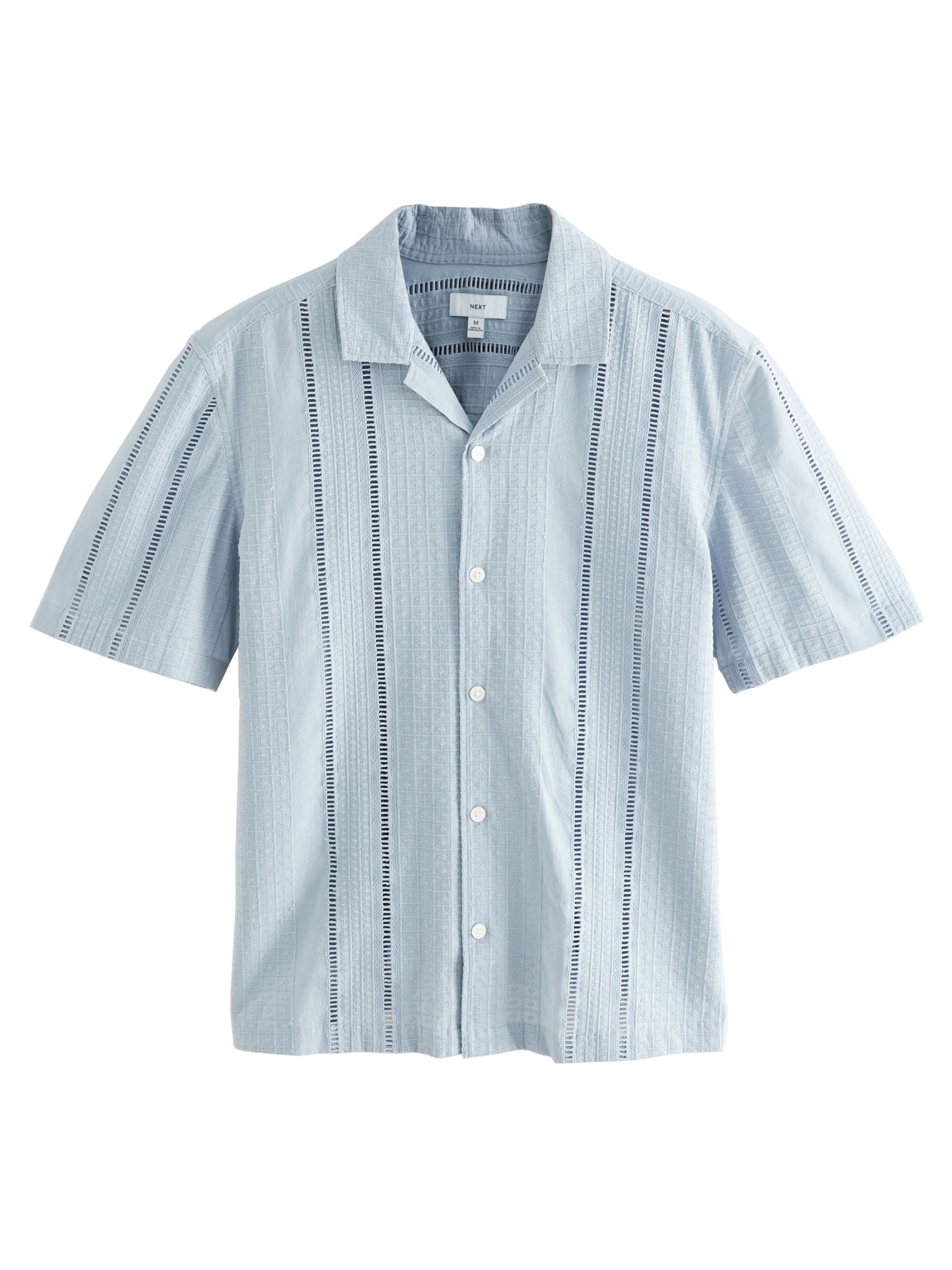 Next Regular fit Button Up Shirt in Blue: front
