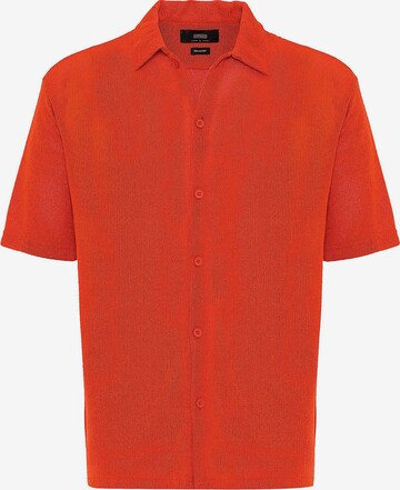 Fit confort Chemise Antioch en orange : devant