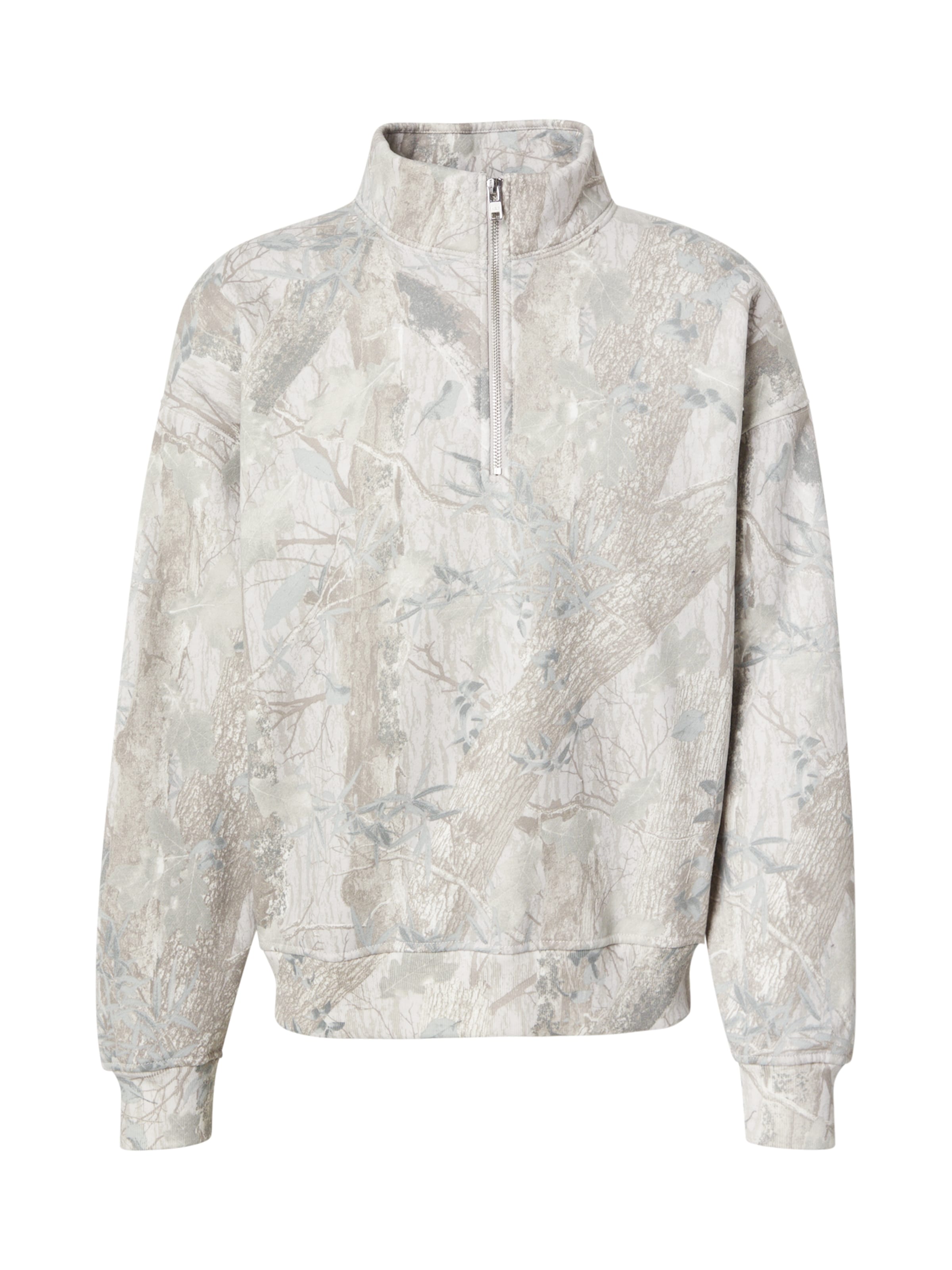 Abercrombie & Fitch Sweatshirt 'ESSENTIAL' em castanho / cinzento / cinzento escuro / branco, Vista do artigo