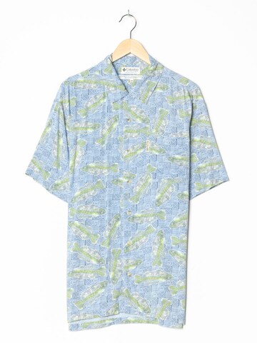 COLUMBIA Button Up Shirt in L-XL in Blue: front