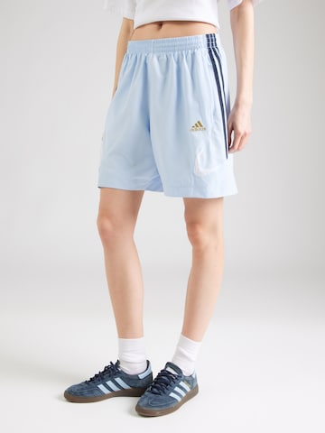 ADIDAS ORIGINALS Ohlapna forma Hlače 'TEAMGEIST' | modra barva: sprednja stran