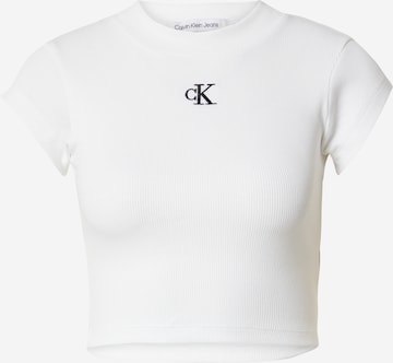 Calvin Klein Jeans Обычный Футболка в Белый: спереди