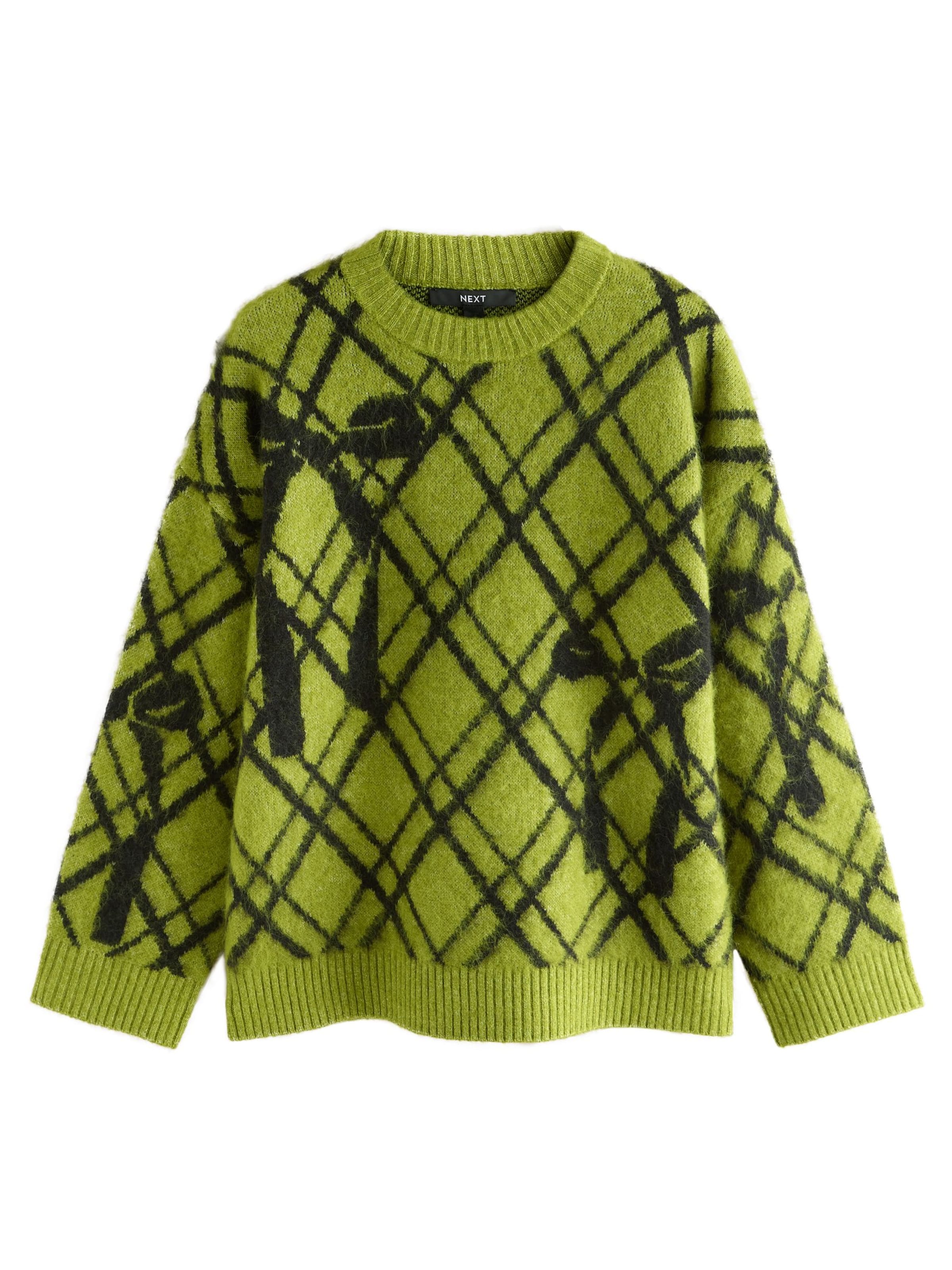 Next Tröja i ljusgrön / svart, Produktvy