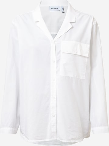 Camicia da donna 'Mira' di WEEKDAY in bianco: frontale
