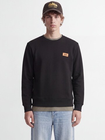 Sweat-shirt 'JJRush' JACK & JONES en noir : devant