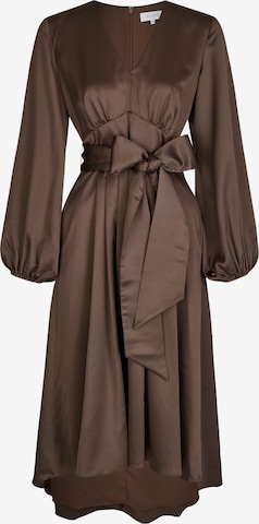 Robe de soirée KLEO en marron : devant