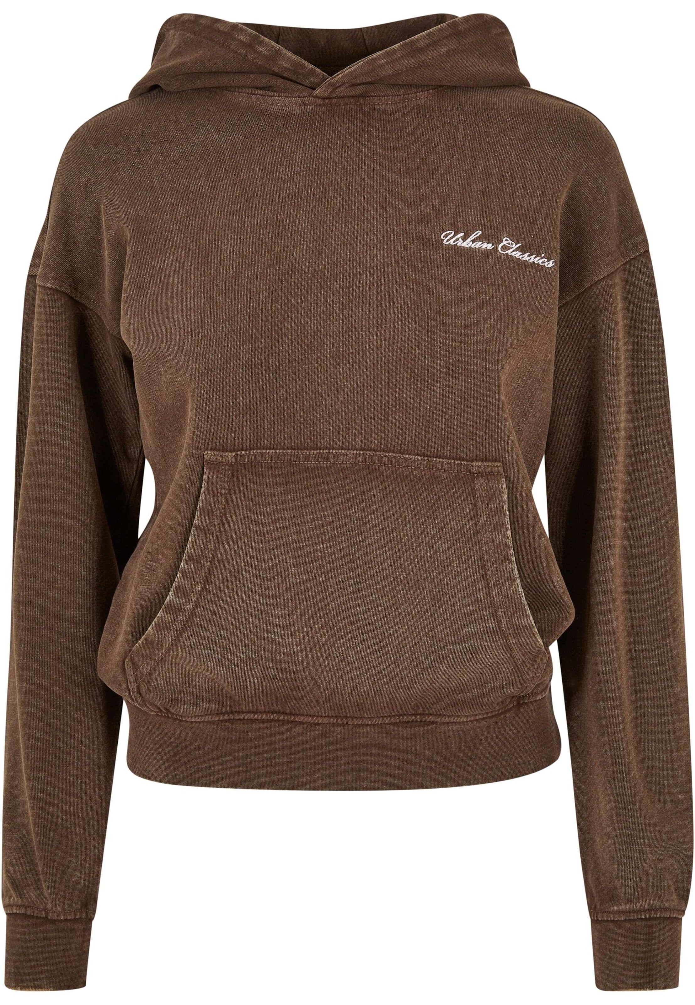 Sweat-shirt Urban Classics en marron : devant