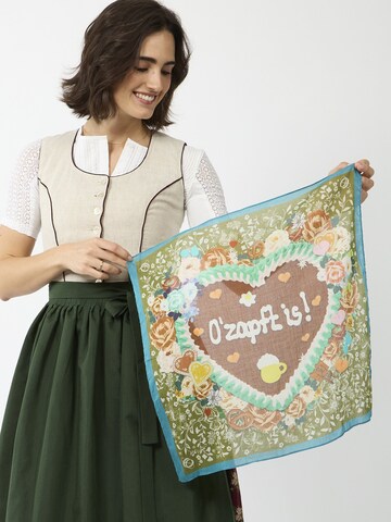 CODELLO Traditional shawl in Green