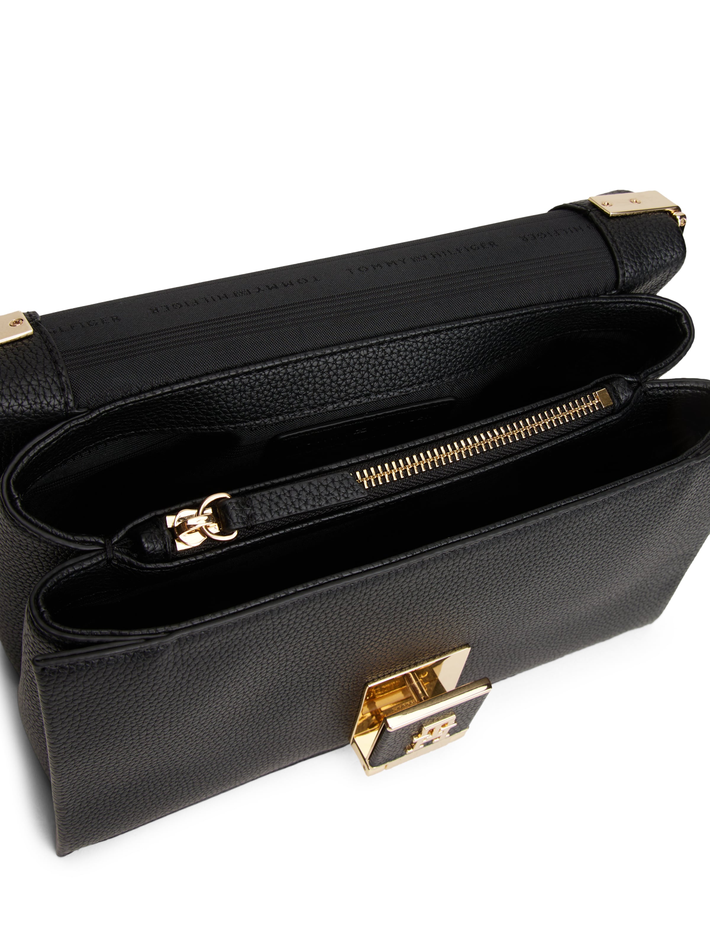 TOMMY HILFIGER Schultertasche in Schwarz