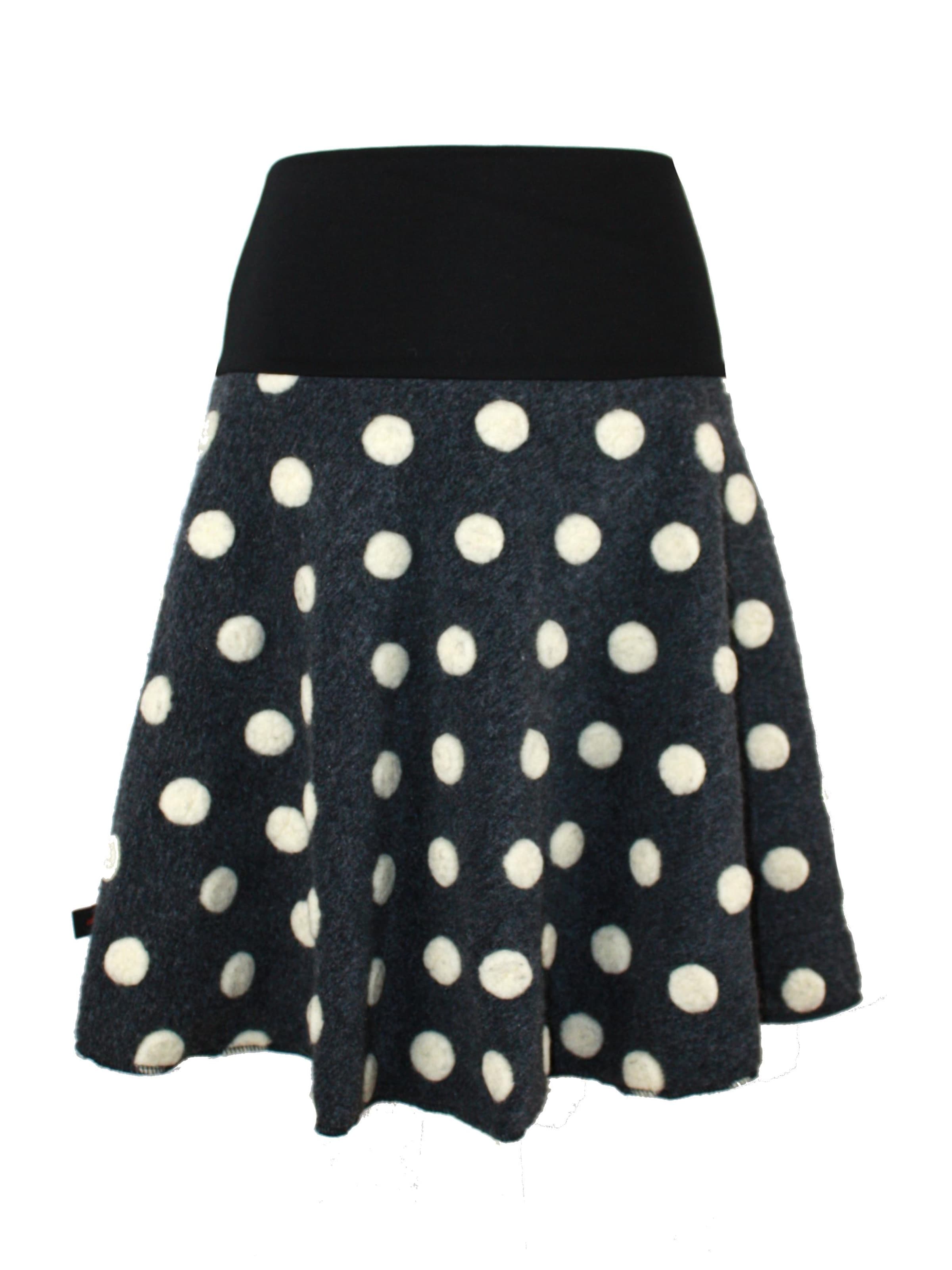 dunkle design Skirt 'A-Linie Wollwalk' in Grey: front