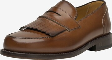 Henry Stevens Classic Flats 'Haywood PL' in Brown: front