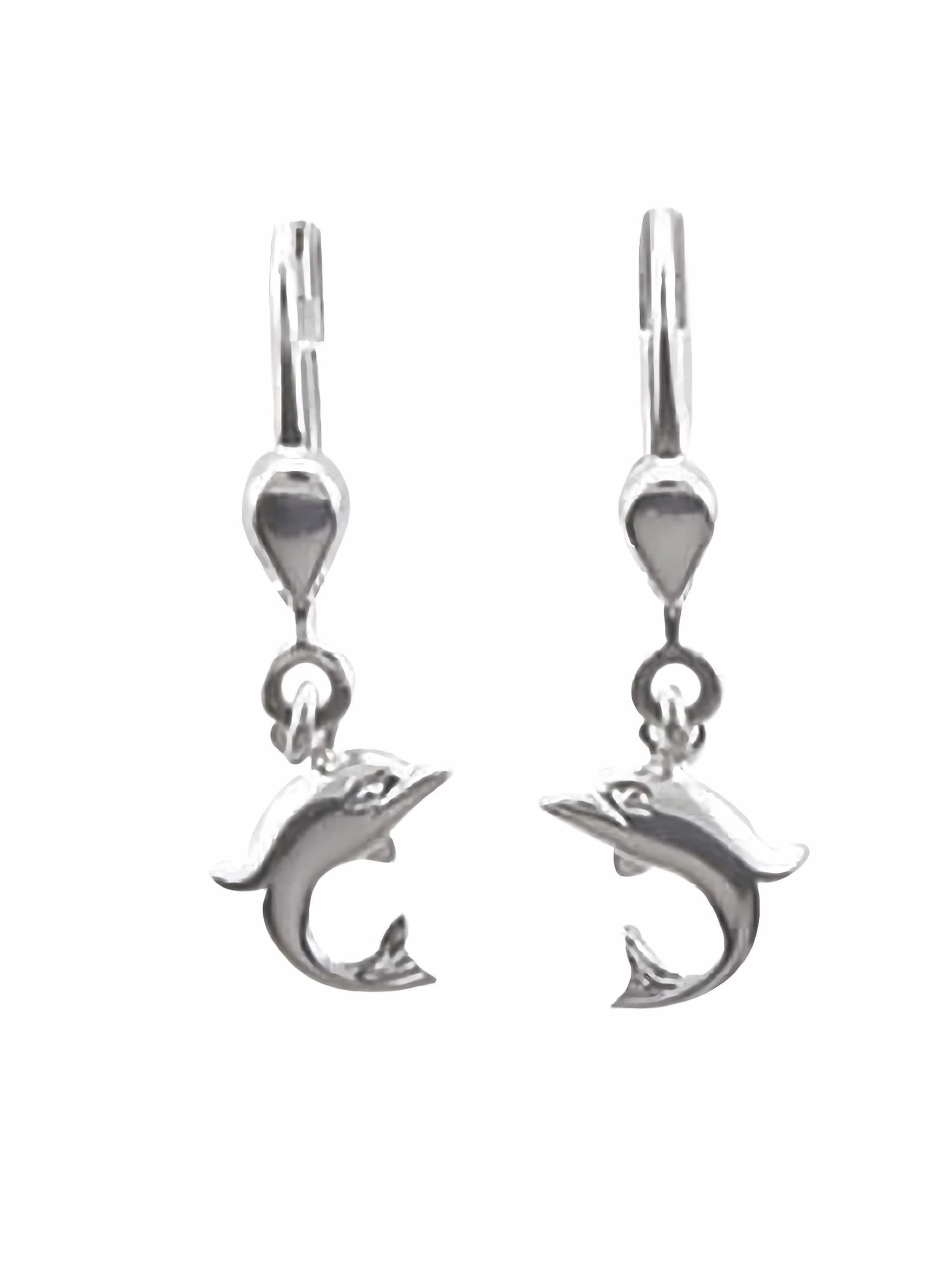 Adelia´s Ohrhänger 'Delphin' in Silber: Vorderseite