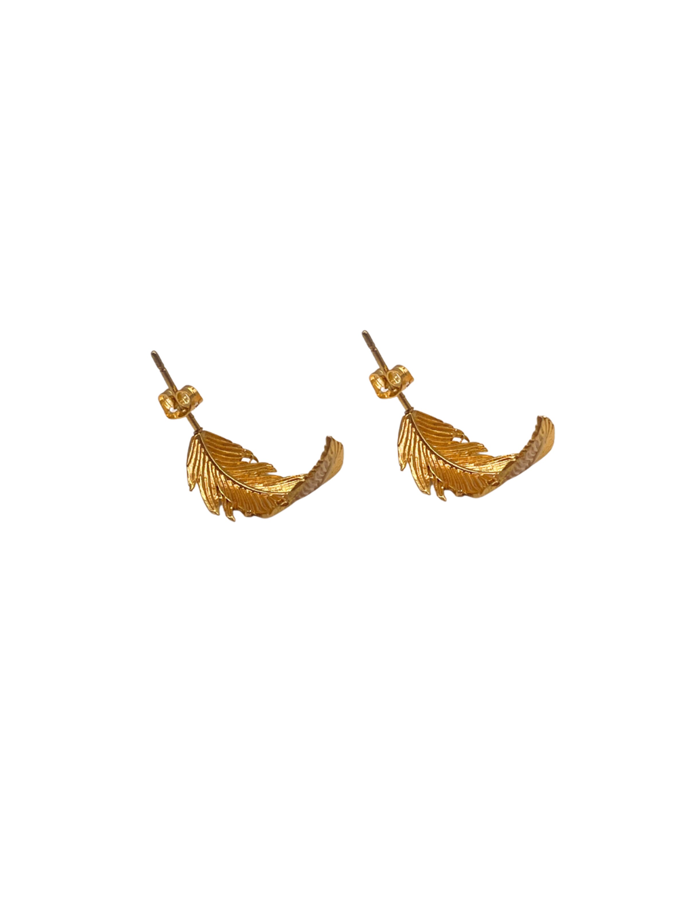 Les Reines Oorbellen 'The Plume' in Goud