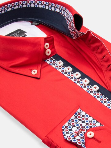 Slim fit Camicia business di 7Camicie in rosso