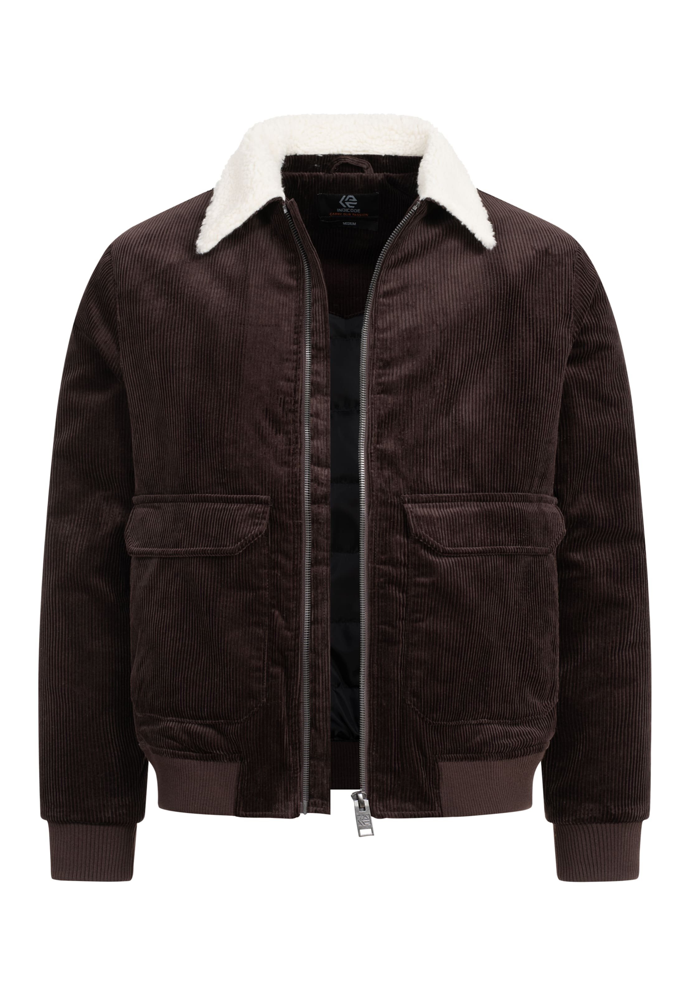 INDICODE JEANS Übergangsjacke 'Stormton' in Braun: Vorderseite