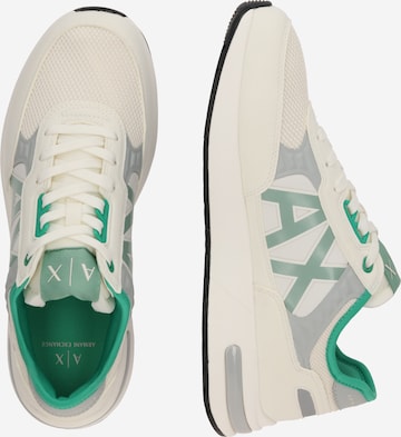 ARMANI EXCHANGE Platform trainers in White