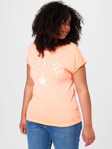 T-shirt 'Free' Key Largo en orange : devant