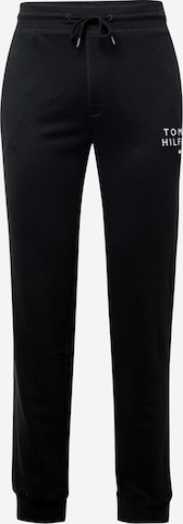Tommy Hilfiger Underwear Панталон пижама в черно: отпред