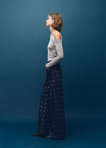 MANGO Wide Leg Jeans 'Leo' in Blau