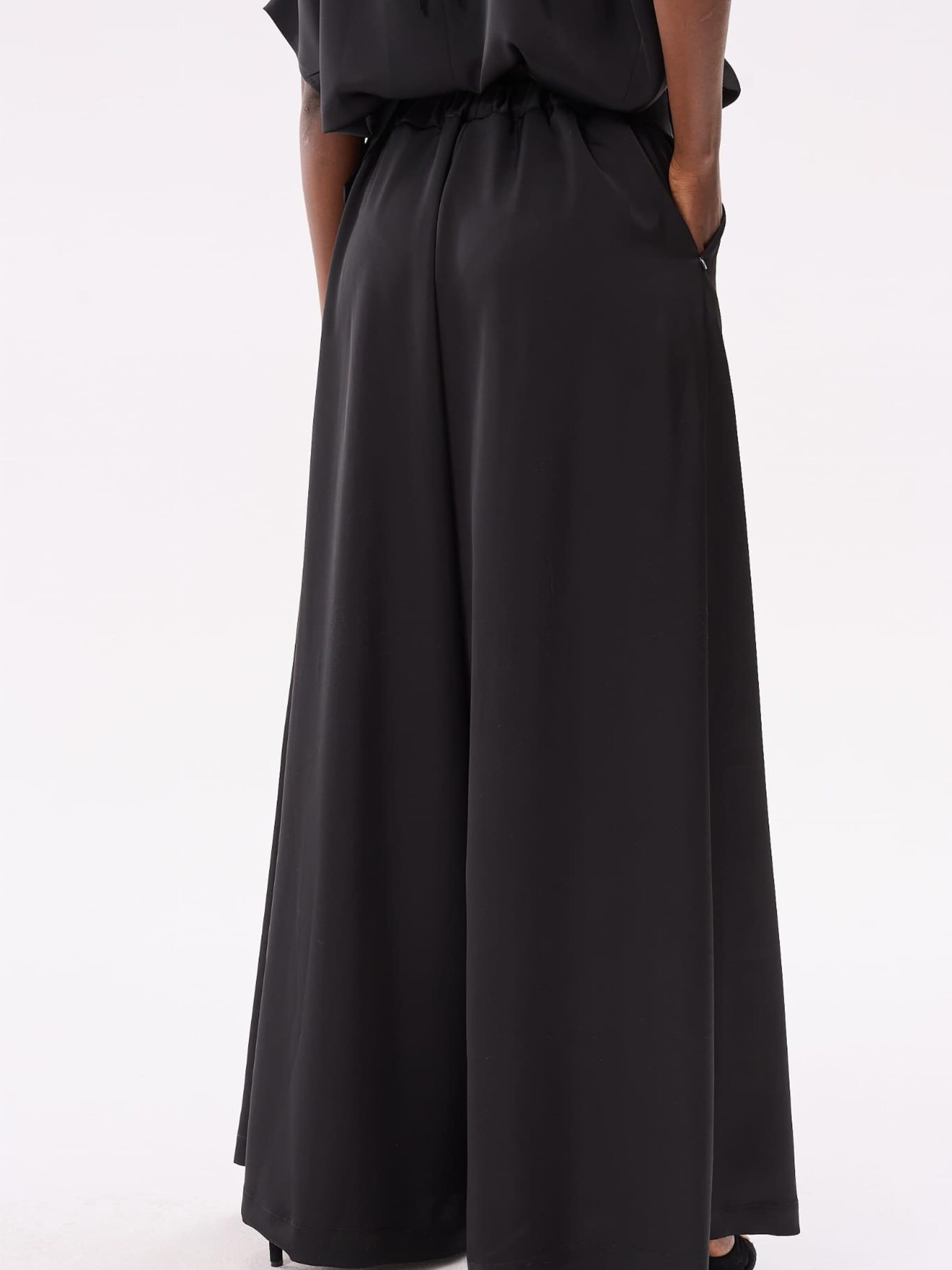 Blue Shadow Wide leg Pants in Black