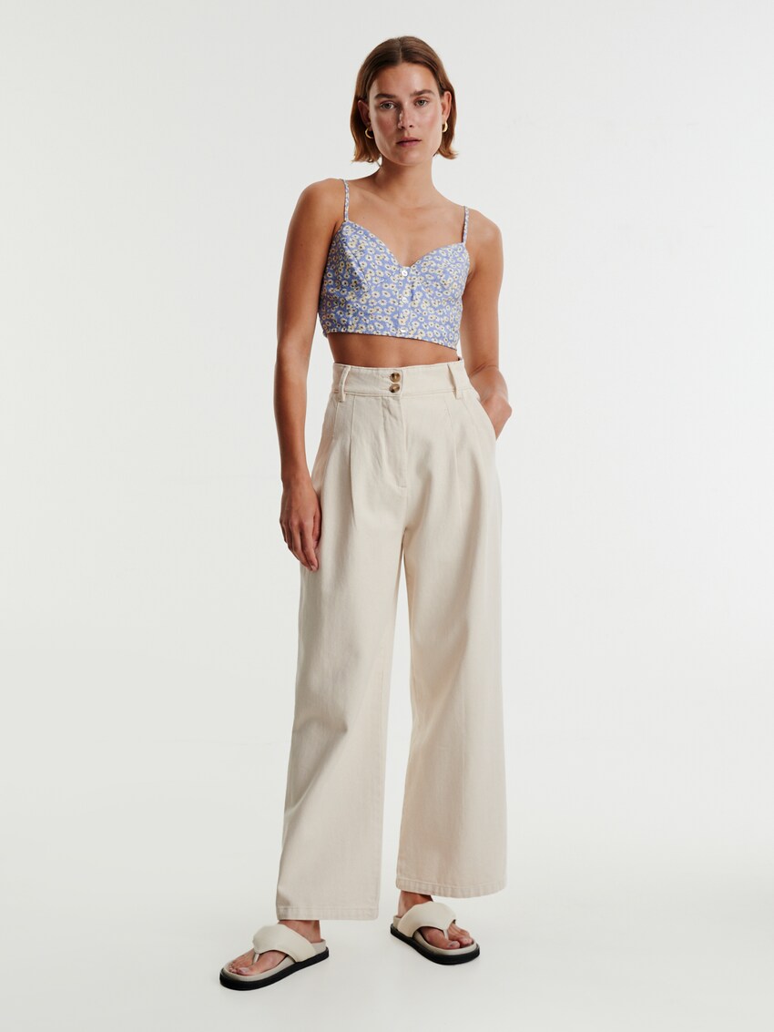 Bandplooi jeans ' Kaya'