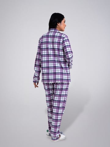 LEAFLETIC Pajama 'Leafletic Women’s Night Wear Long set' in Purple