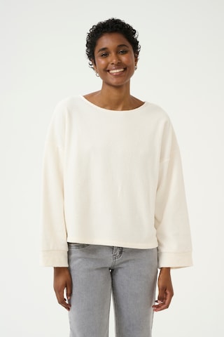 Cream Sweatshirt 'CR Franny' i beige: framsida