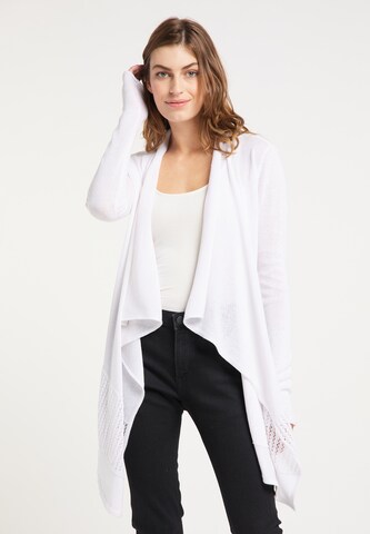 Usha Knit Cardigan in White: front