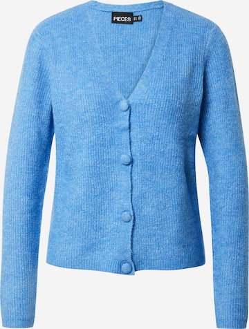 PIECES Knit Cardigan 'Jennifer' in Blue: front