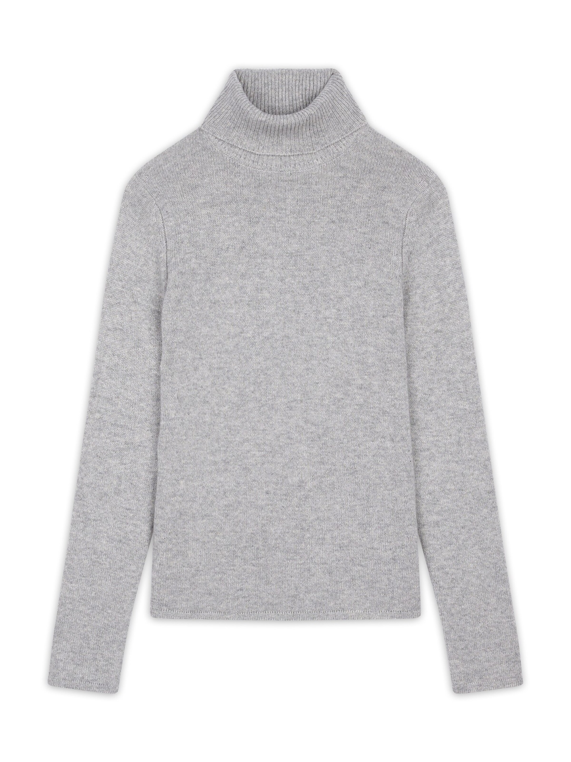 JUST CASHMERE Kampsun 'Juni' meleeritud hall, Tootevaade