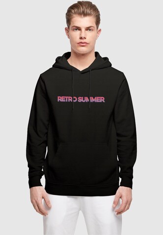 Merchcode Sweatshirt 'Summer - Retro' in Black: front