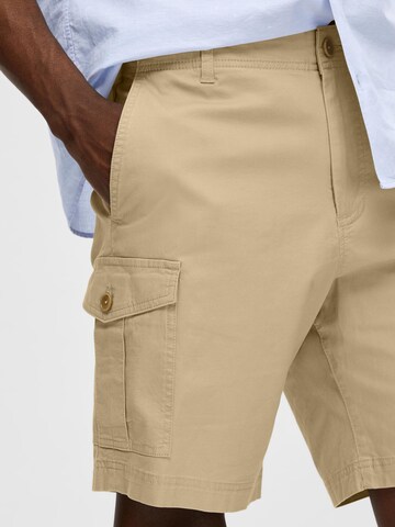 SELECTED HOMME Regular Cargobyxa i beige