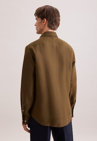 Coupe regular Chemise business SEIDENSTICKER en marron