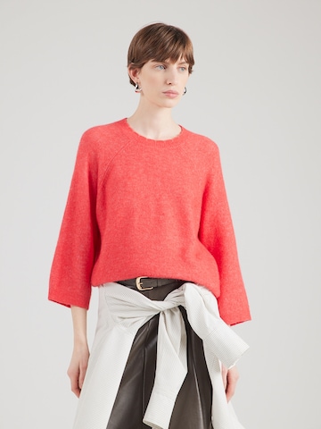 NÜMPH Sweter 'NURIETTE' w kolorze czerwony: przód