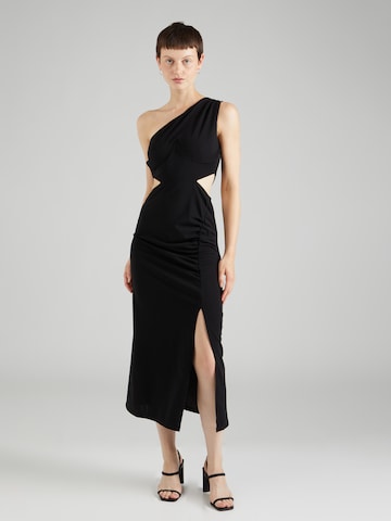 Skirt & Stiletto Dress in Black: front
