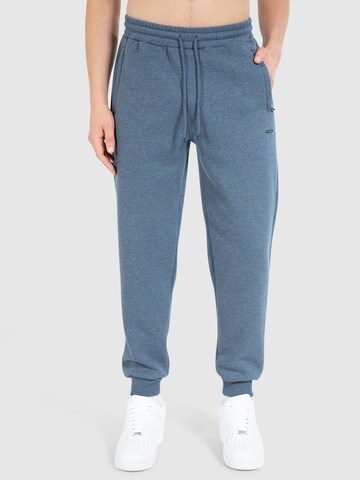 Smilodox Tapered Broek ' Walker ' in Blauw: voorkant